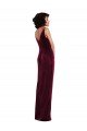 Best Draped Skirt Faux Wrap Velvet Maxi Prom Dress UK