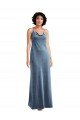 Best Cowl Neck Velvet Maxi Slip Prom Dress UK