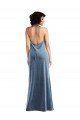 Best Cowl Neck Velvet Maxi Slip Prom Dress UK