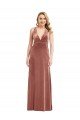 Best Plunging Neckline Velvet Maxi Prom Dress with Criss Cross Open Back UK
