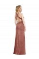 Best Plunging Neckline Velvet Maxi Prom Dress with Criss Cross Open Back UK