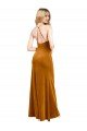 Best Halter Neckline Long Full Length Velvet Prom Dress with Strappy Back UK