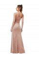 Best One Shoulder Stretch Velvet Prom Dress with Front Slit UK