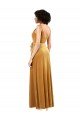 Best Romantic Velvet Floor Length Prom Dress with Wrap Detail UK
