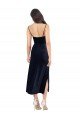 Best Midi Length Velvet Cocktail Prom Dress / Homecoming Dress with Cowl Neck and Spaghetti Straps UK
