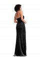 Best Empire Waist Stretch Velvet Prom Dress with Halter Strap UK