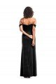 Best Off the Shoulder Drapped Sleeves Stretch Velvet Prom Dress UK