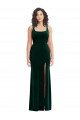 Best Square Neck Long Velvet Maxi Prom Dress UK