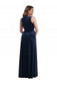 Best Deep V-Neck Sleeveless Velvet Maxi Prom Dress with Pockets UK