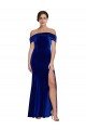 Best Full Length Long Velvet Prom Dress with Side Split UK
