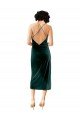 Best Midi Length Sleek Cowl Neckline Short Velvet Cocktail Prom Dress / Homecoming Dress UK