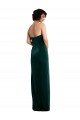 Best Scooped Strapless Long Velvet Prom Dress with Daring Side Slit UK