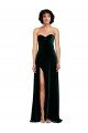 Best Sweetheart Fluid Velvet Prom Dress with High Split UK
