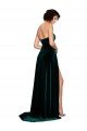 Best Sweetheart Fluid Velvet Prom Dress with High Split UK